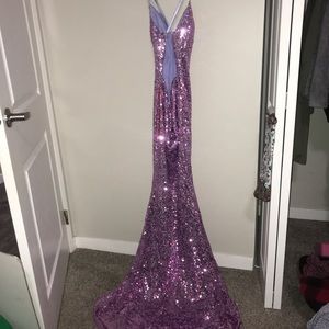 Sequined prom dress